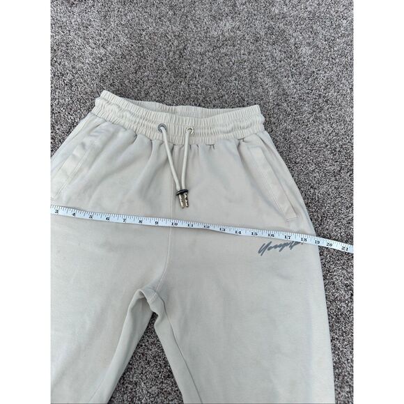 Youngla 228 Cloud Joggers For Mens Small Beige Off White Sweatpants Cuffed Soft - Picture 9 of 13
